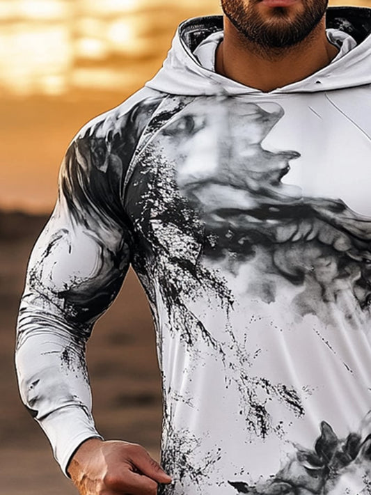 Men's Outdoor Sun Protection Cool Hooded Sun Protection Long Sleeve Top