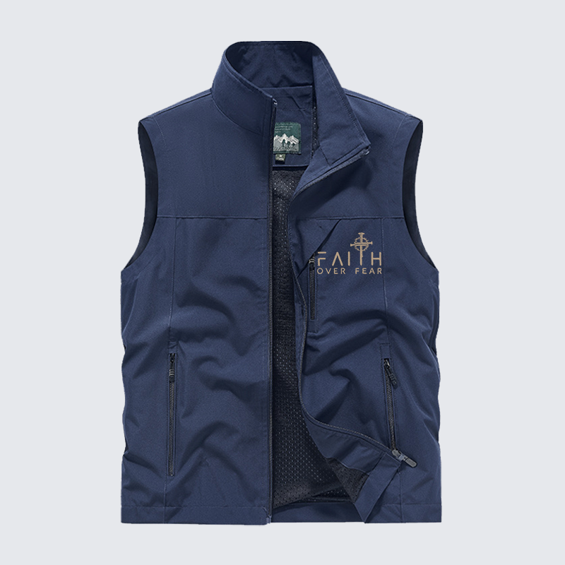 Faith Over Fear Faith Cross Jesus God Christian Outdoor Quick-dry Vest