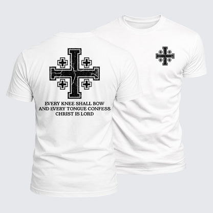 Luxe Mercerized Cotton Tee -  Every Knee Shall Bow And Every Tongue Confess: Christ Is Lord