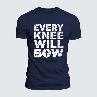 Luxe Mercerized Cotton Tee -  Every Knee Will Bow