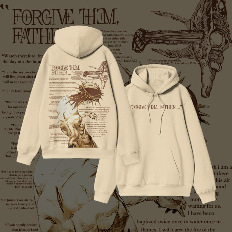 Forgive Them,Father Bible Verses Print Hoodie