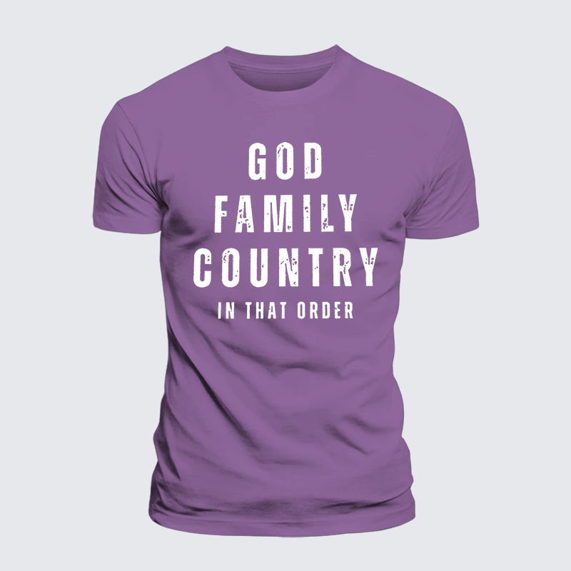 Luxe Mercerized Cotton Tee - God Family Country In That Order