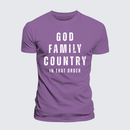Luxe Mercerized Cotton Tee - God Family Country In That Order