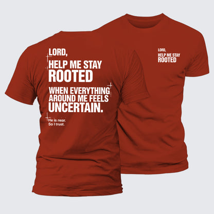 Luxe Mercerized Cotton Tee - Lord Help Me Stay Rooted