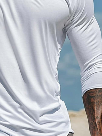 Men's Outdoor Sun Protection Breathable Cool Mask Hooded Sun Protection Long-Sleeved Top