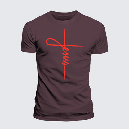Luxe Mercerized Cotton Tee - Jesus Cross