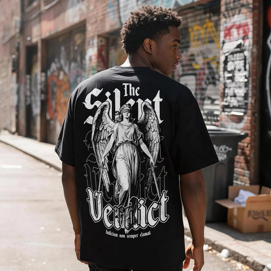 The Silent Verdict Iudicium Non Semper Clamat Printed Men's T-shirt