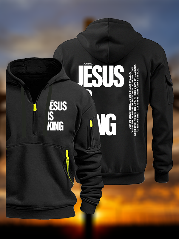 Jesus Is King Jesus God Christian Zipper Hoodies