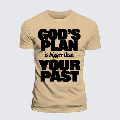 Luxe Mercerized Cotton Tee - God'a Plan Is Bigger Than Your Past