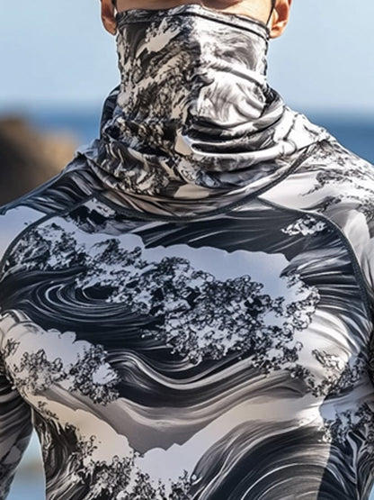 Men's Outdoor Sun Protection Breathable Cool Hooded Sun Protection Long Sleeve Top