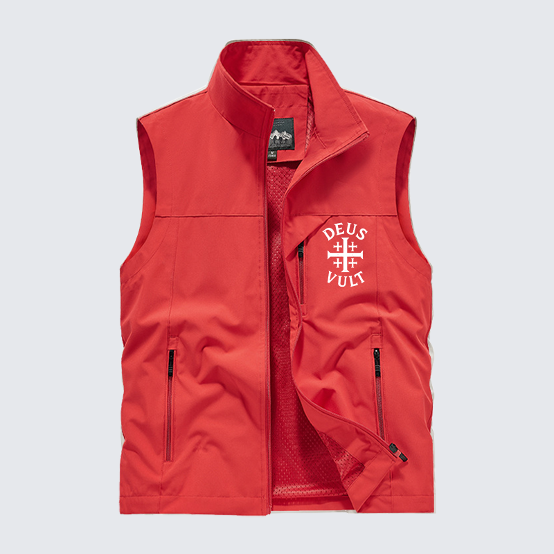 Deus Vult Jesus God Christian Outdoor Quick-dry Vest
