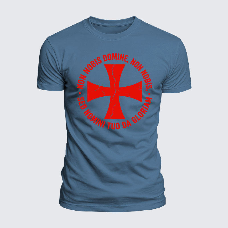 Luxe Mercerized Cotton Tee - Non Nobis Domine, Non Nobis, Sed Nomini Tuo Da Gloriam