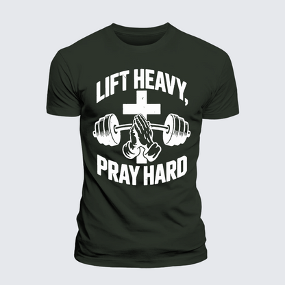 Luxe Mercerized Cotton Tee - Lift Heavy Pray Hard