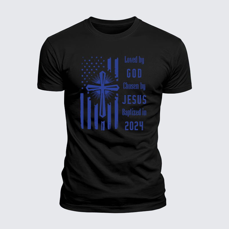 Luxe Mercerized Cotton Tee - Loved By God Chosen By Jesus Baptized