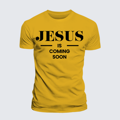 Luxe Mercerized Cotton Tee - Jesus Is Coming Soon