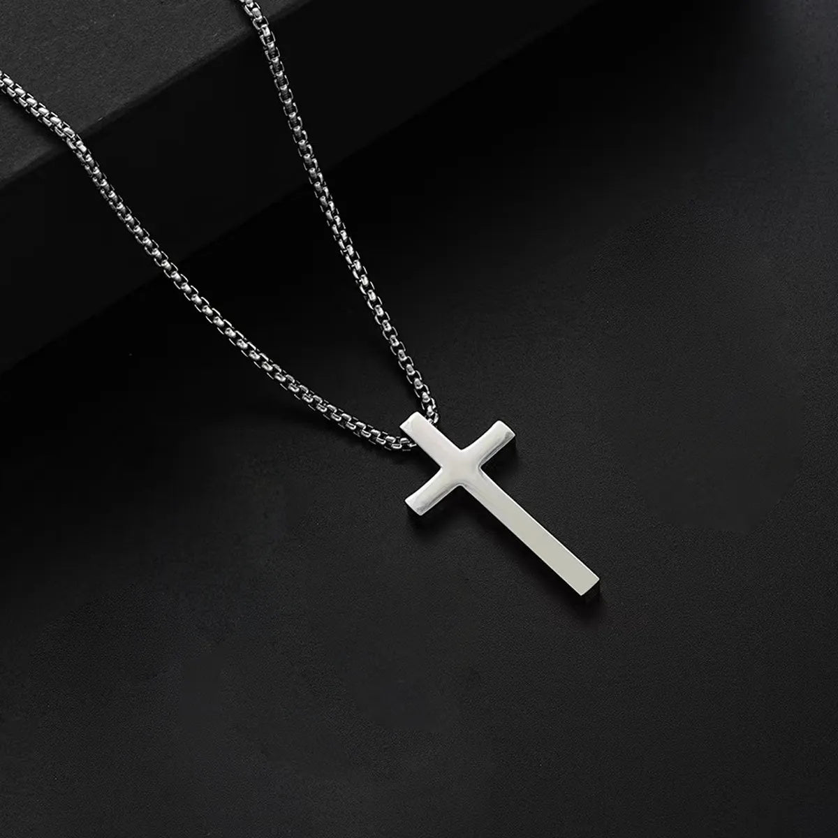 Simple Solid Color Cross Twist Necklace