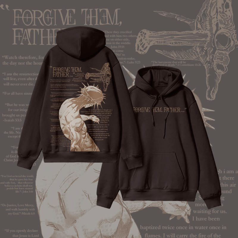 Forgive Them,Father Bible Verses Print Hoodie