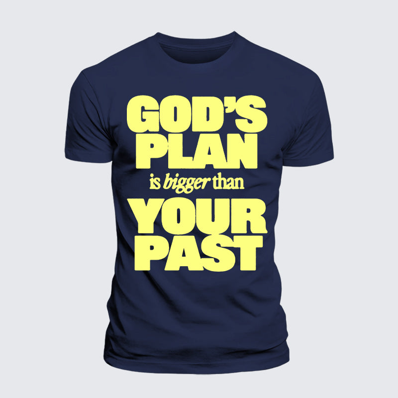 Luxe Mercerized Cotton Tee - God'a Plan Is Bigger Than Your Past