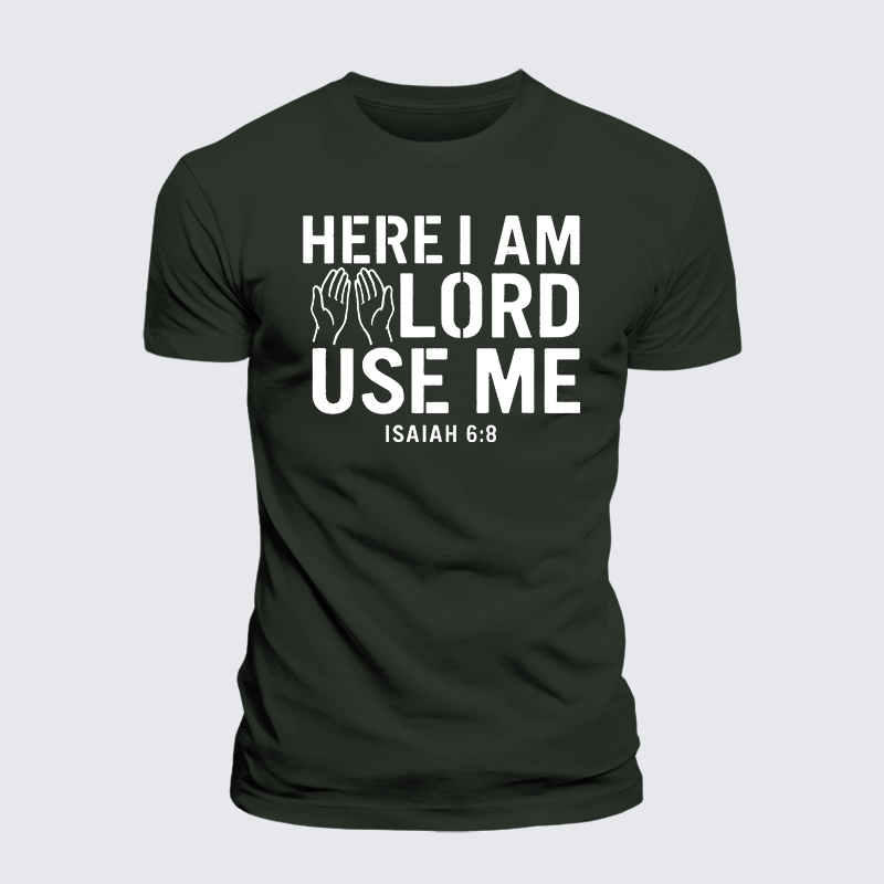 Luxe Mercerized Cotton Tee - Here l am Lord Use Me