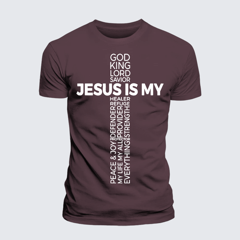 Luxe Mercerized Cotton Tee - Jesus Is My God King Lord And Savior