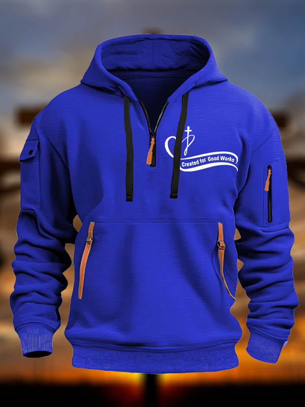 Created for Good Works Jesus God Christian Zipper Hoodies