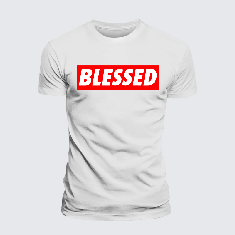 Luxe Mercerized Cotton Tee - Blessed