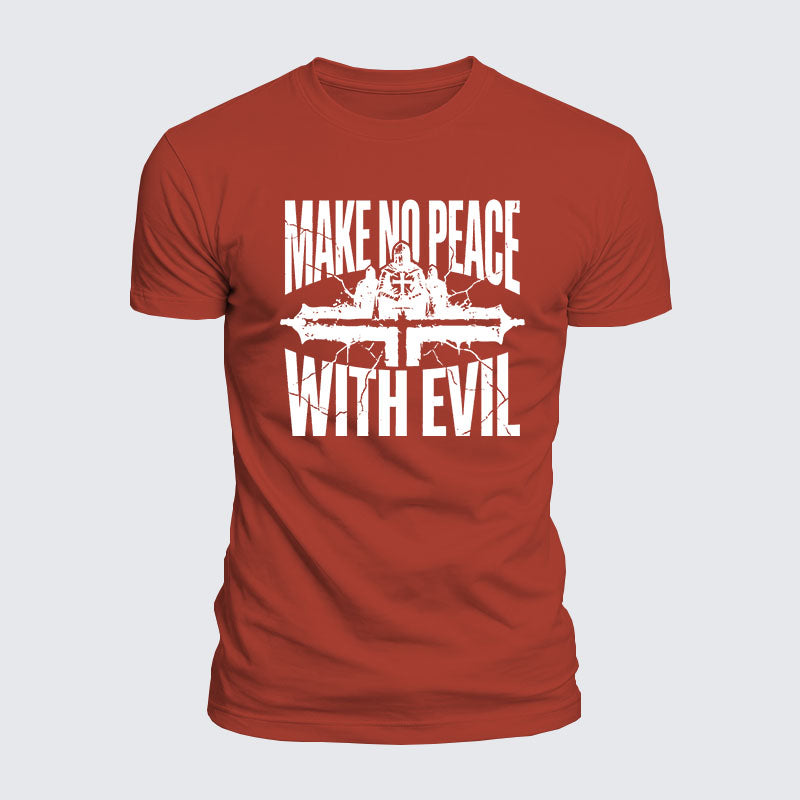 Luxe Mercerized Cotton Tee - Make No Peace With Evil
