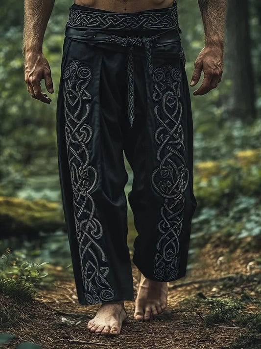 Men's Viking Nordic Celtic Runes Art Knot Pants