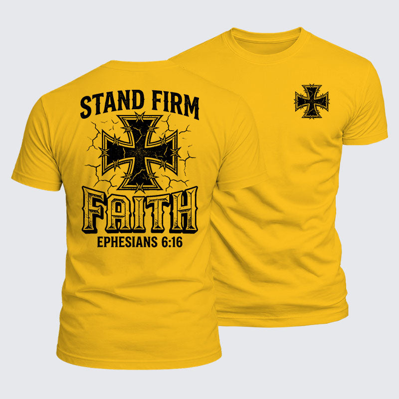 Luxe Mercerized Cotton Tee - Stand Firm Faith