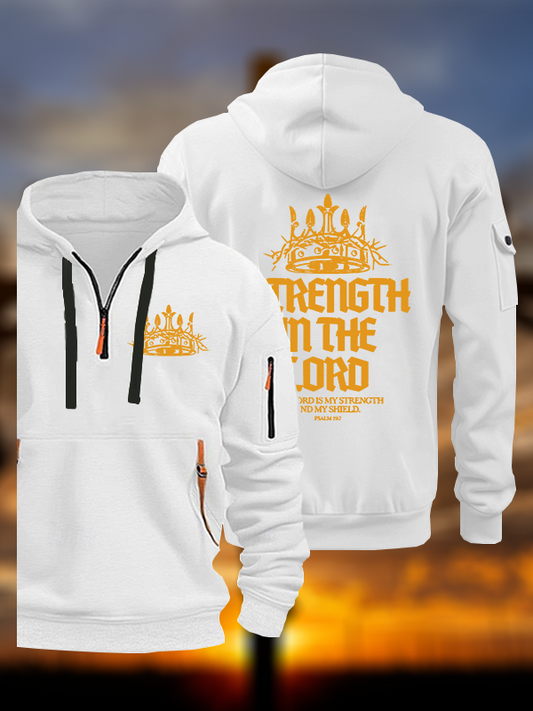 Strength In The Lord Jesus God Christian Zipper Hoodies