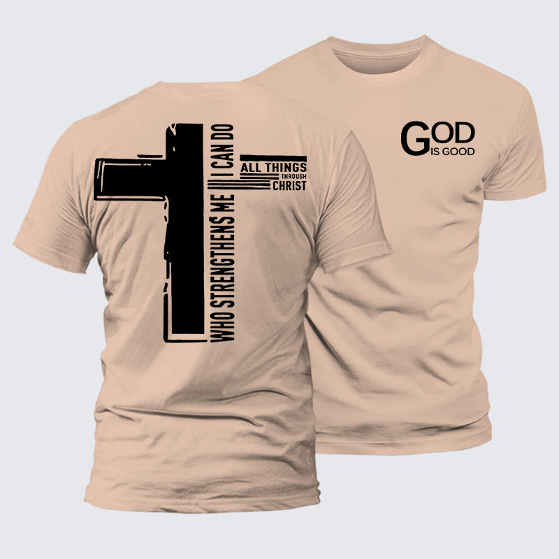 Luxe Mercerized Cotton Tee - God Is Good Philippians 4:13