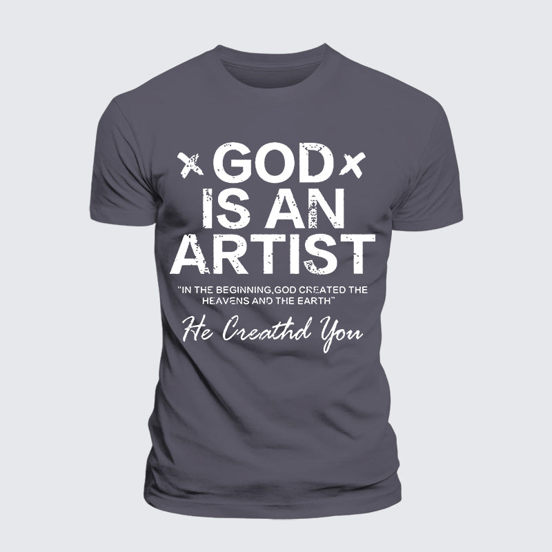 Luxe Mercerized Cotton Tee - God Is An Artist