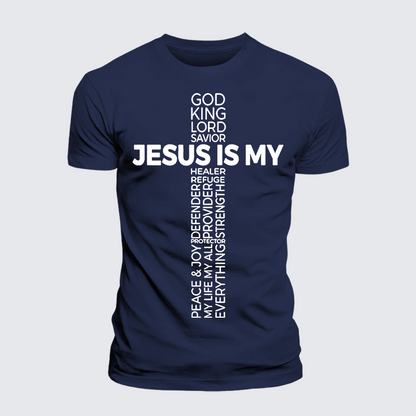 Luxe Mercerized Cotton Tee - Jesus Is My God King Lord And Savior