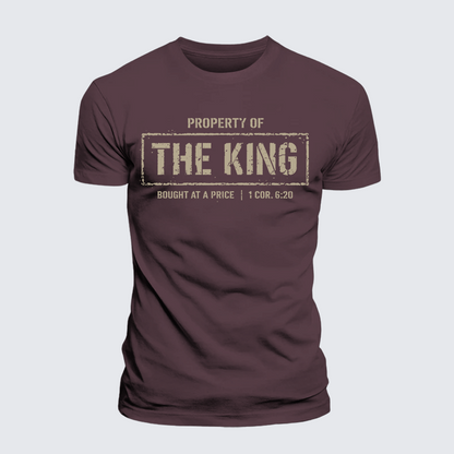 Luxe Mercerized Cotton Tee - Property of The king 1 Cor. 6:20