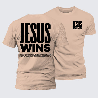 Luxe Mercerized Cotton Tee - Jesus Wins