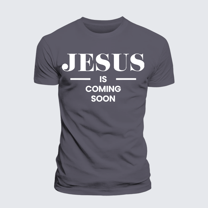 Luxe Mercerized Cotton Tee - Jesus Is Coming Soon
