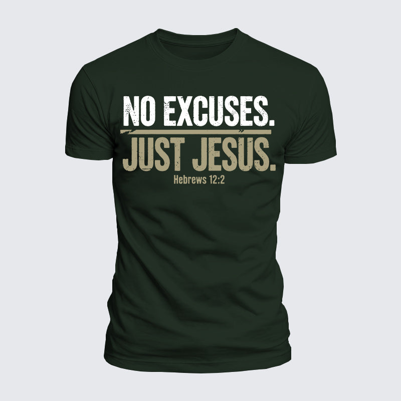 Luxe Mercerized Cotton Tee - No Excuses Just Jesus