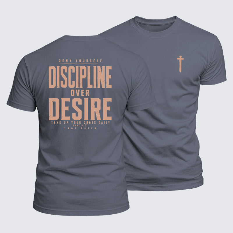 Luxe Mercerized Cotton Tee - Deny Yourself Discipline Over Desire