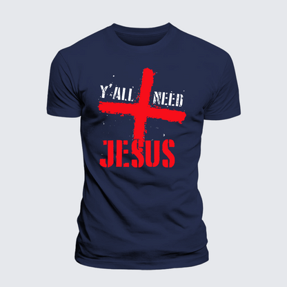 Luxe Mercerized Cotton Tee - Y'all Need Jesus
