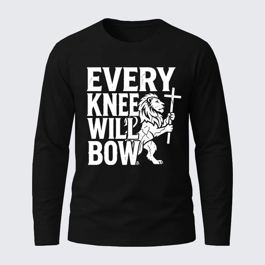 Every Knee Will Bow Cotton Long Sleeve T-Shirt