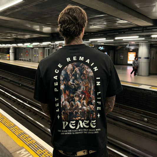 Let Peace Remain In Life Peace Printed Men's T-shirt