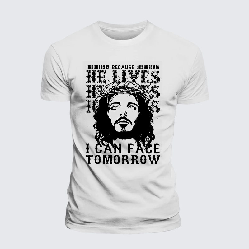 Luxe Mercerized Cotton Tee - Because He Lives