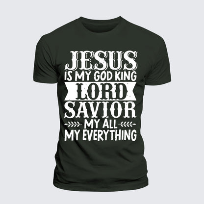 Luxe Mercerized Cotton Tee - Jesus Is My God King Lord Savior My Everything
