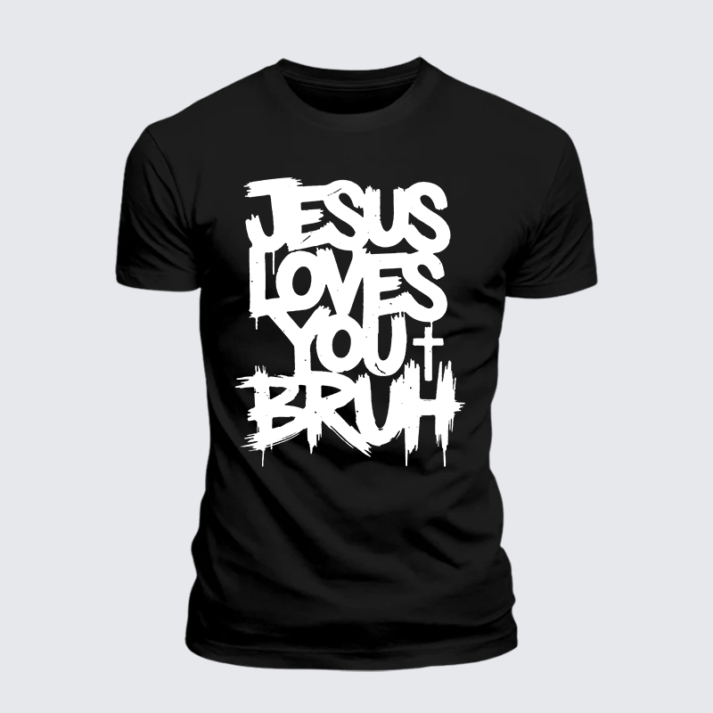 Luxe Mercerized Cotton Tee - Jesus Loves You Bruh