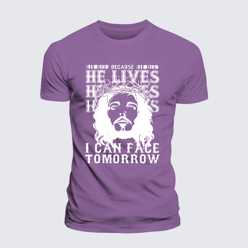 Luxe Mercerized Cotton Tee - Because He Lives