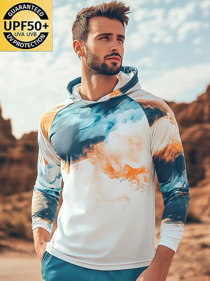 Men's Outdoor Sun Protection Cool Hooded Sun Protection Long Sleeve Top