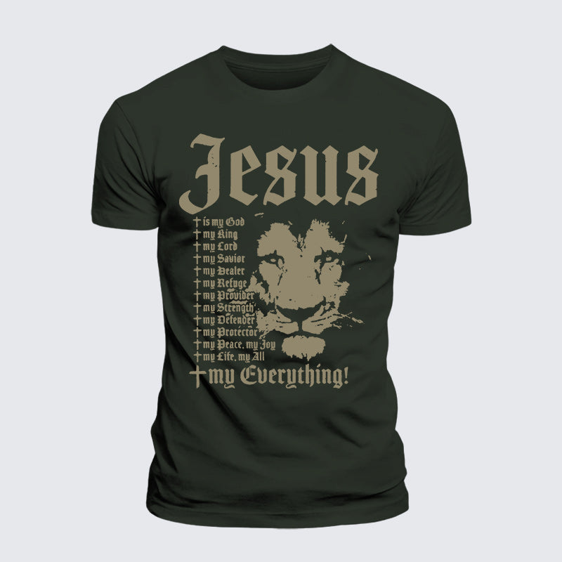 Luxe Mercerized Cotton Tee - Jesus Is My God King Lord