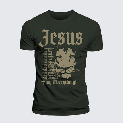Luxe Mercerized Cotton Tee - Jesus Is My God King Lord