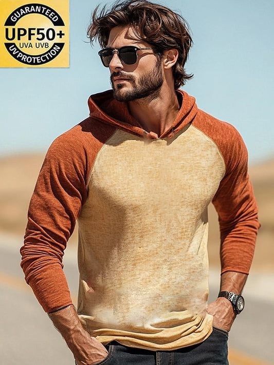 Men's Outdoor Sun Protection Cool Hooded Sun Protection Long Sleeve Top