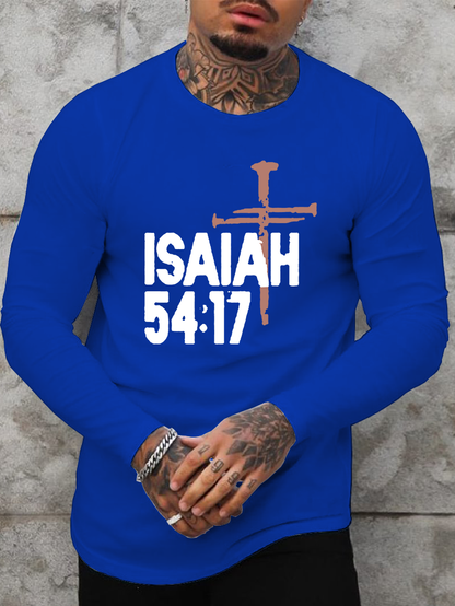 Isaiah 54:17 Christian Cotton Long Sleeve T-Shirt